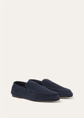 Navy Blue Loro Piana Summer walk Loafers